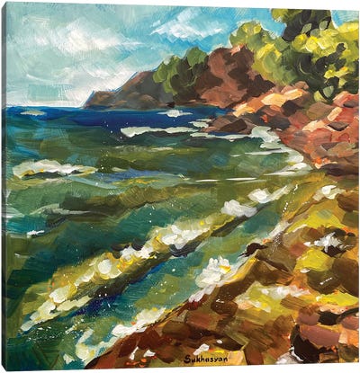 Ocean II Canvas Art Print - Cottagecore Goes Coastal