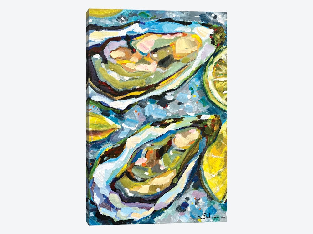 Still Life With Oysters, Lemon And Lime Slices by Victoria Sukhasyan 1-piece Canvas Art