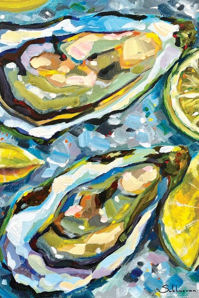 Kitchen: Still Life With Oysters, Lemon And Lime Slices by Victoria Sukhasyan