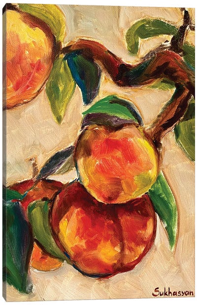 Peaches Canvas Art Print - Victoria Sukhasyan