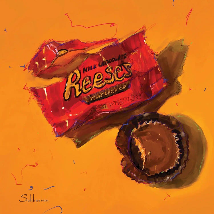 Still Life With Reese’s Peanut Butter Cup by Victoria Sukhasyan canvas print