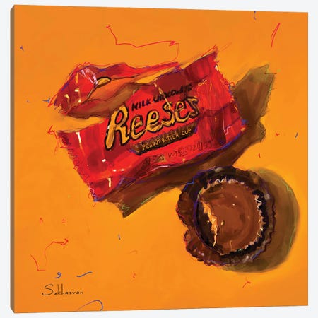 Still Life With Reese’s Peanut Butter Cup Canvas Print #VSH72} by Victoria Sukhasyan Canvas Art Print