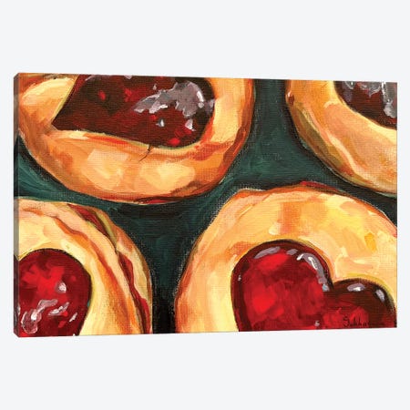 Still Life With Strawberry Cookies Canvas Print #VSH78} by Victoria Sukhasyan Art Print