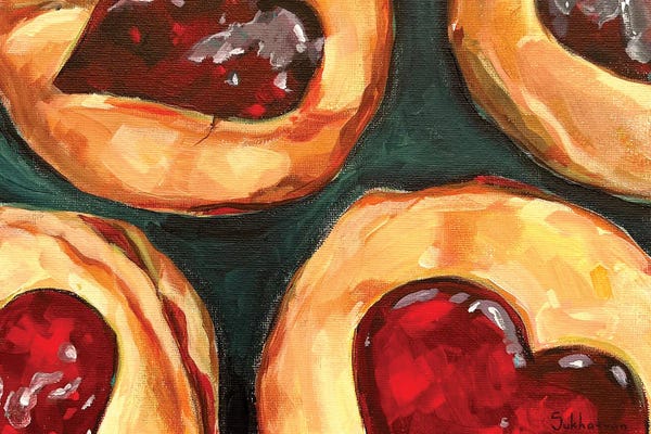 Food & Drink Still Life: Still Life With Strawberry Cookies by Victoria Sukhasyan