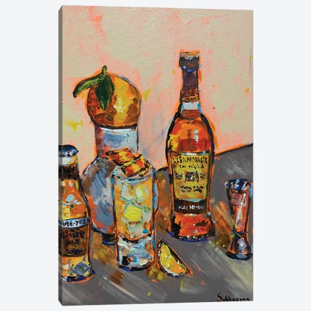 Still Life With Whiskey And Lemon Canvas Print #VSH7} by Victoria Sukhasyan Canvas Art