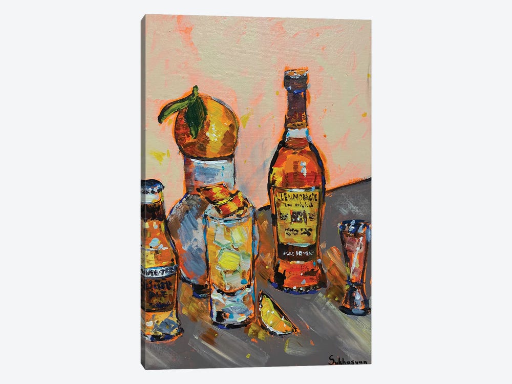 Still Life With Whiskey And Lemon by Victoria Sukhasyan 1-piece Canvas Art Print