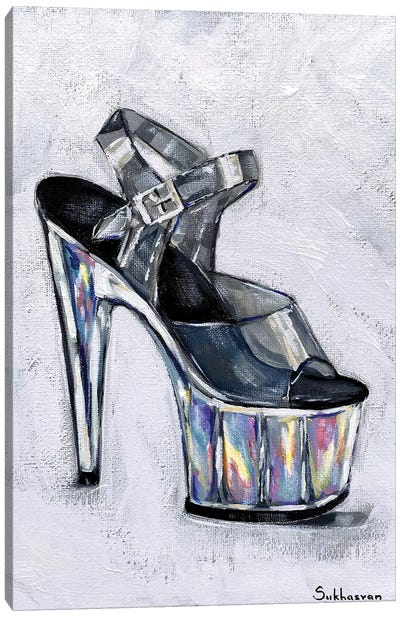 Still Life With Stripper Shoes Canvas Art Print - Victoria Sukhasyan
