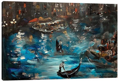 Venice Canvas Art Print - Canoe Art