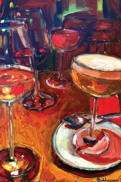 Wine: Still Life With Wine And Cocktail by Victoria Sukhasyan