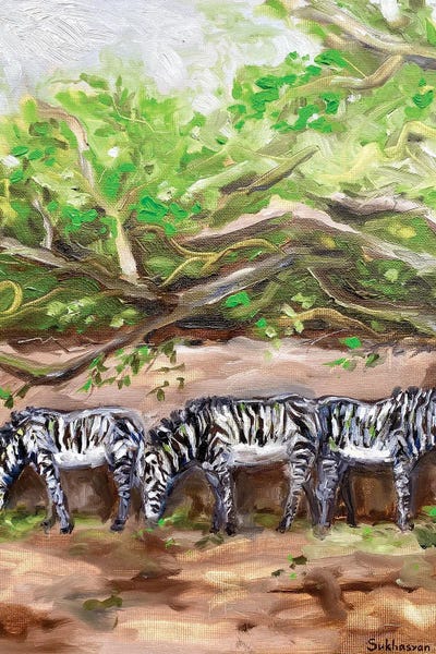 Zebras: Scenery With Zebras by Victoria Sukhasyan