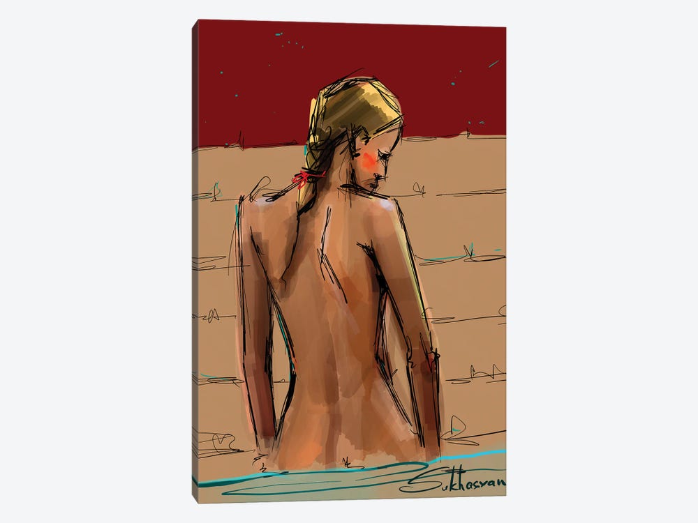 Nude In The Shower by Victoria Sukhasyan 1-piece Canvas Print