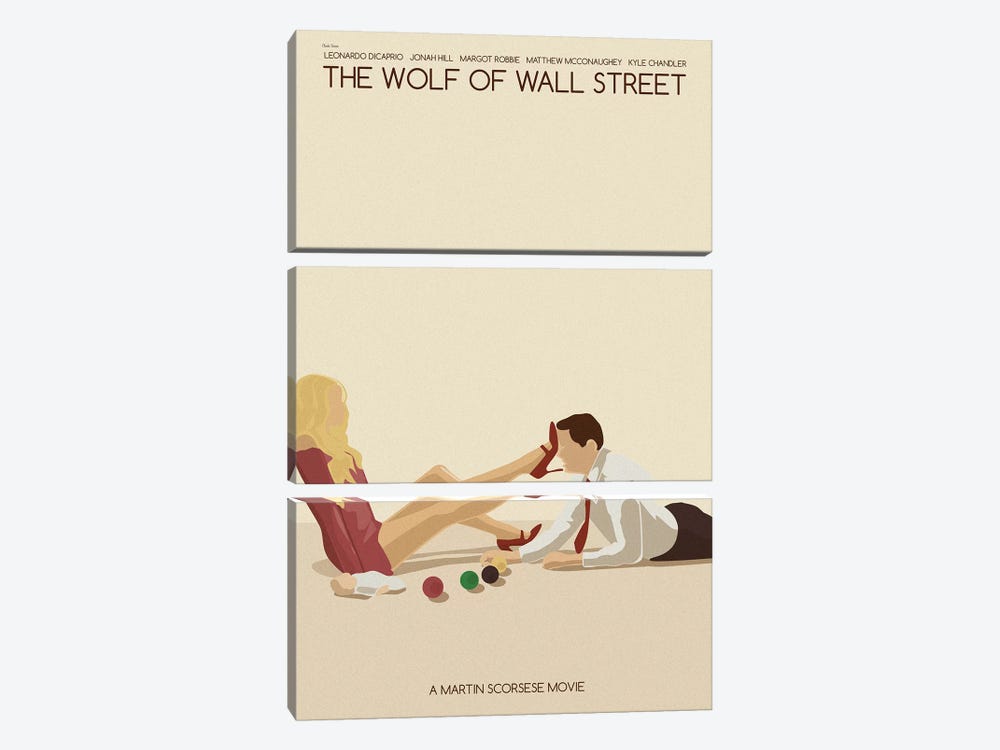 Wolf Of Wall Street 3-piece Canvas Art Print