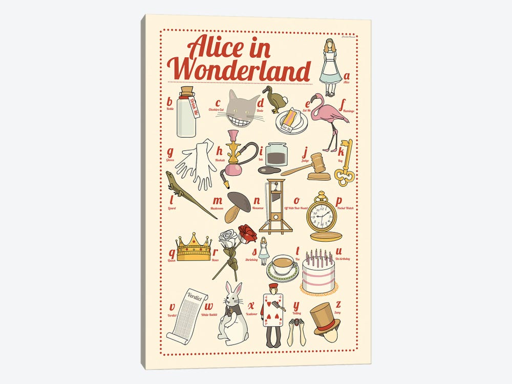 Alice In Wonderland by Claudia Varosio 1-piece Canvas Print