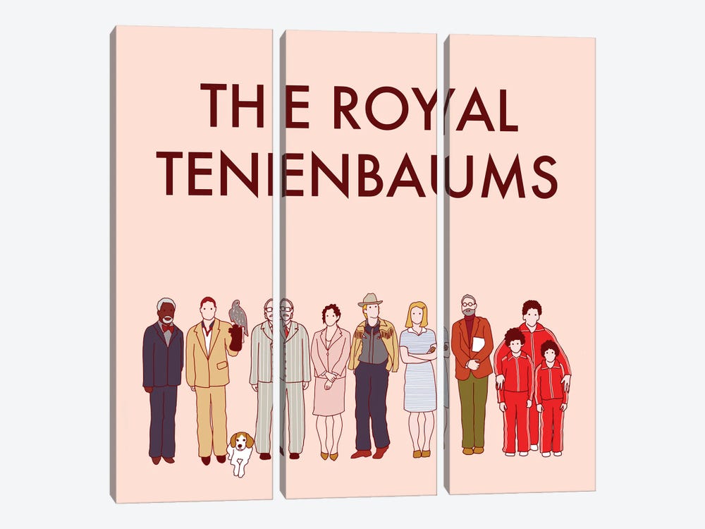 The Royal Tenenbaums by Claudia Varosio 3-piece Canvas Artwork