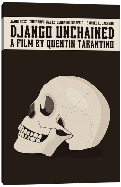 Django Unchained Canvas Art Print - Action & Adventure Movie Art
