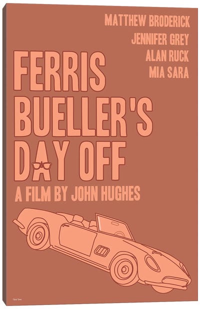 Ferris Bueller's Day Off Canvas Art Print - Comedy Movie Art
