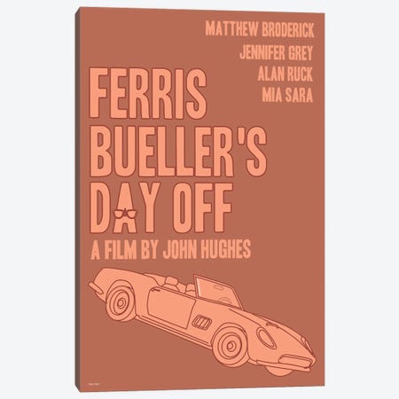 Ferris Bueller's Day Off Canvas Print #VSI41} by Claudia Varosio Art Print
