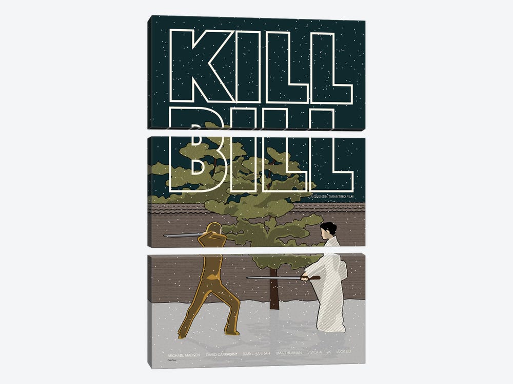 Kill Bill by Claudia Varosio 3-piece Canvas Art Print