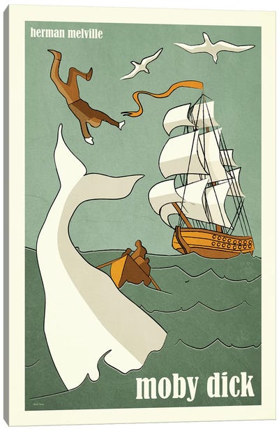 Moby Dick Canvas Art Print - Reading Nook