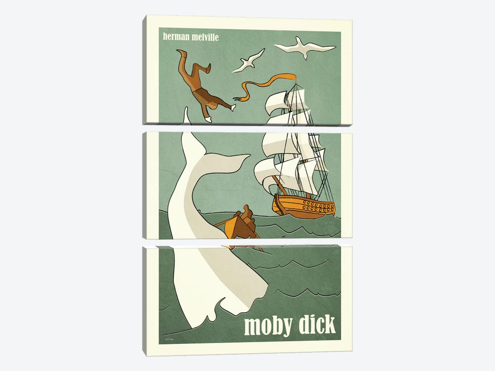 Moby Dick by Claudia Varosio 3-piece Canvas Art Print