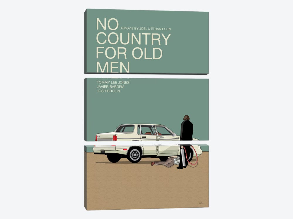 No Country For Old Men by Claudia Varosio 3-piece Canvas Art Print