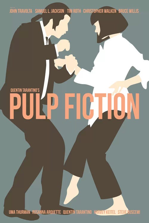 Pulp Fiction - Blue by Claudia Varosio wall art