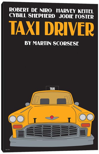 Taxy Driver Canvas Art Print - Crime & Gangster Movie Art