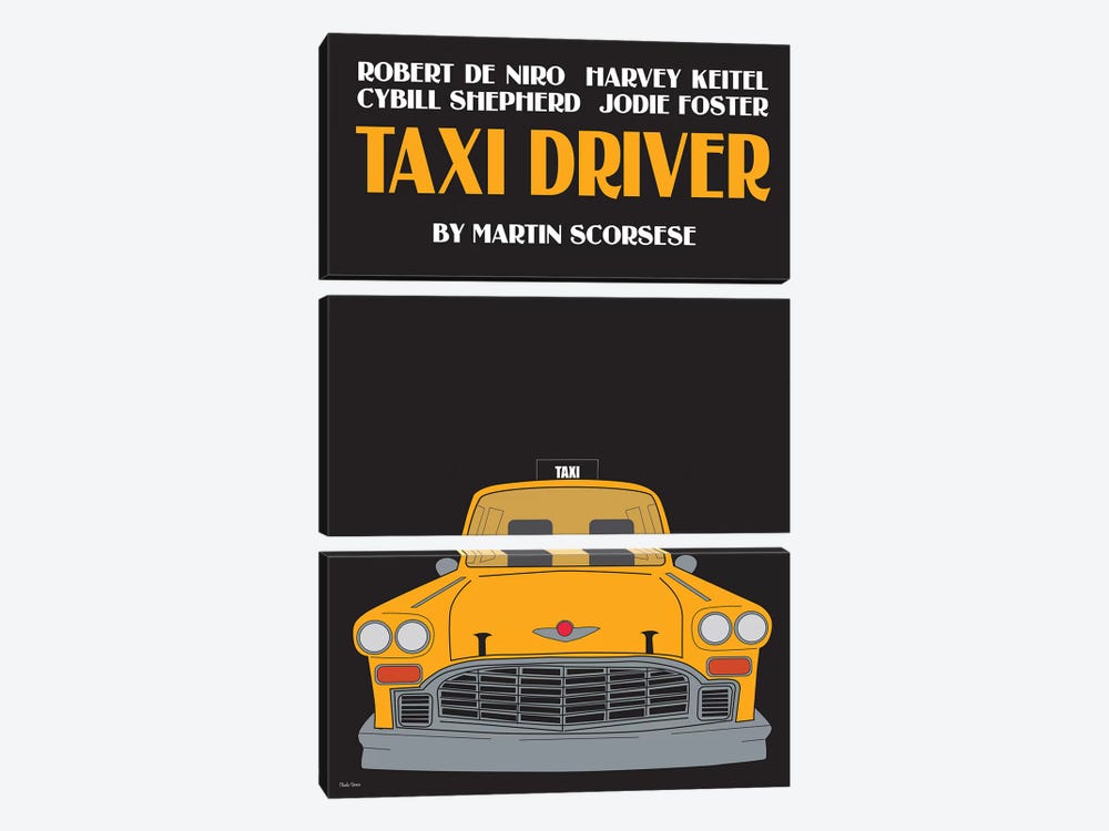 Taxy Driver by Claudia Varosio 3-piece Canvas Print