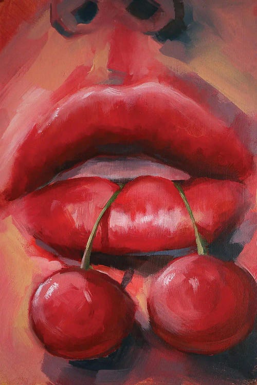 Cherry lips  Poster for Sale by suwii