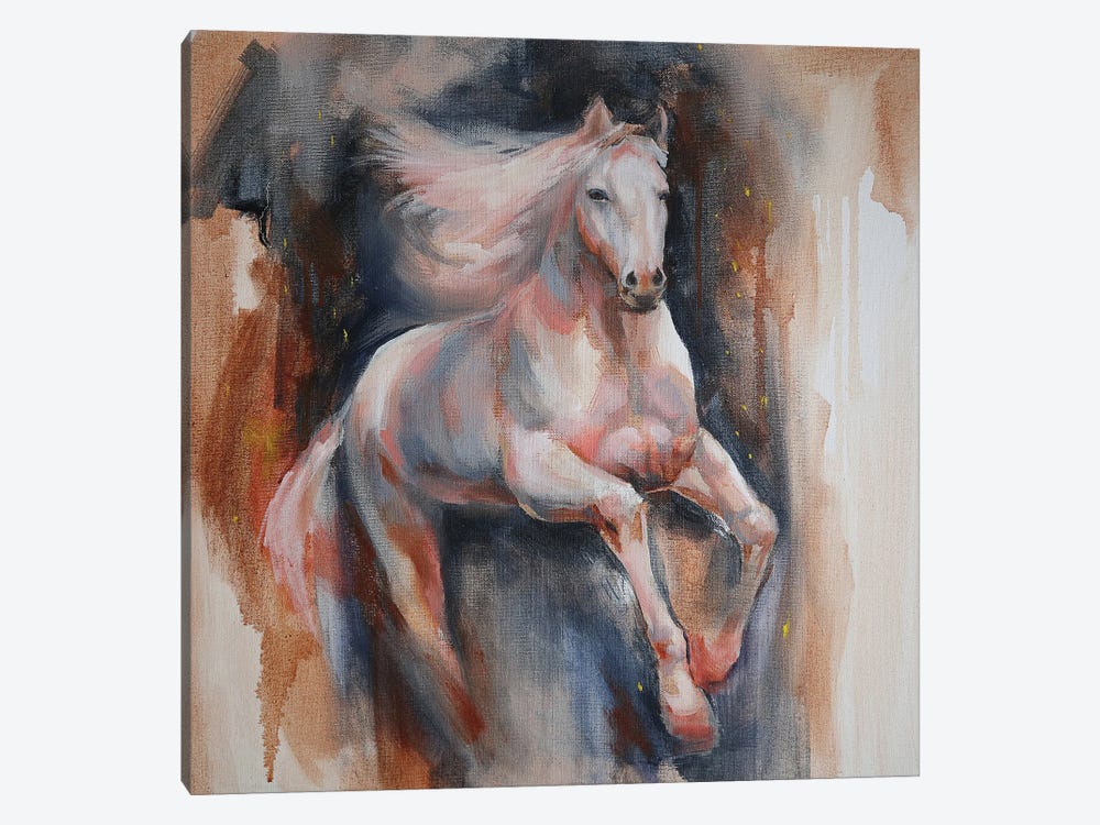 White Horse by Valentina Shatokhina 1-piece Canvas Print