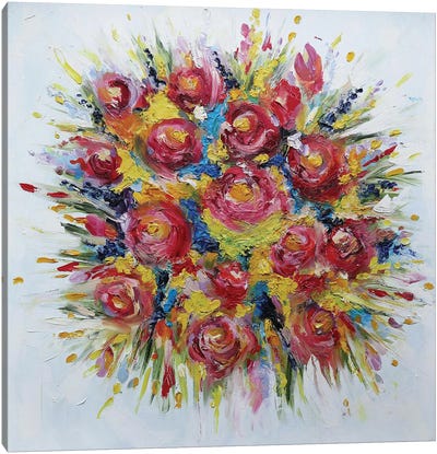 Colorful Flowers II Canvas Art Print - Valentina Shatokhina