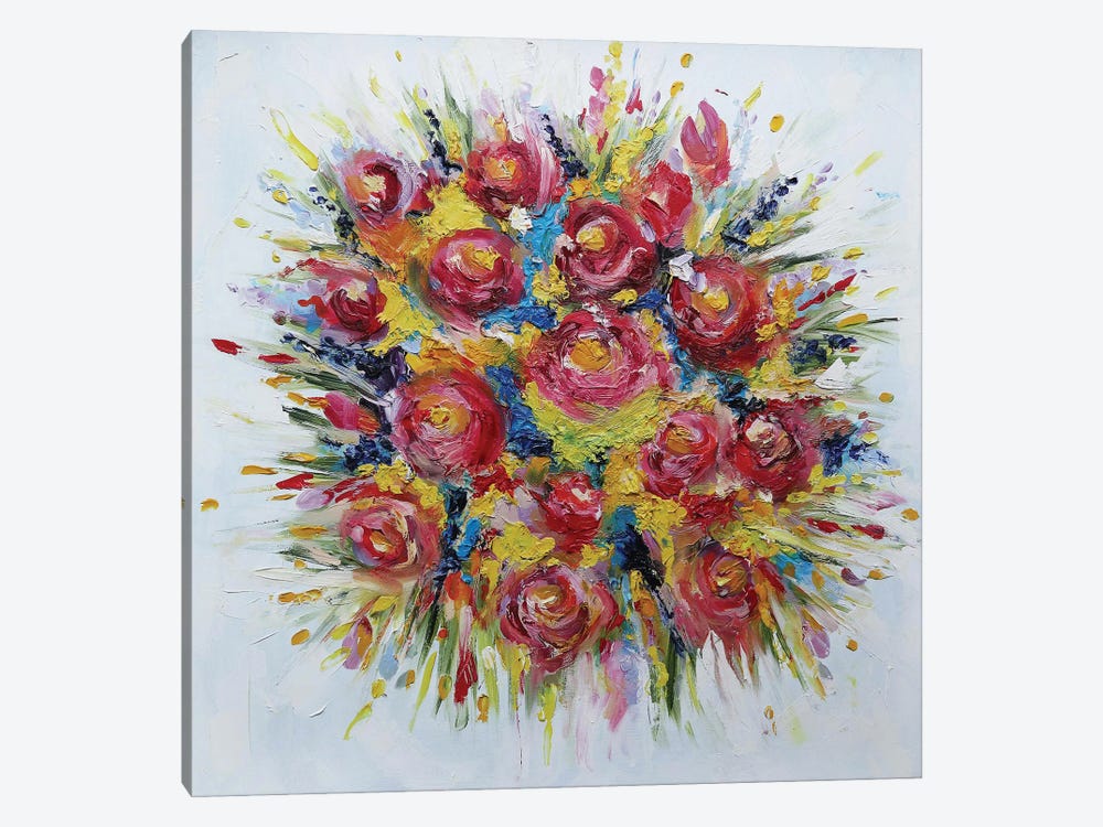 Colorful Flowers II by Valentina Shatokhina 1-piece Canvas Art