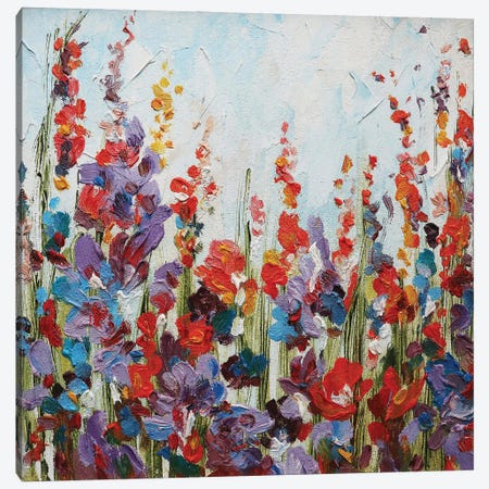 Bright Flowers Canvas Print #VSK38} by Valentina Shatokhina Canvas Wall Art