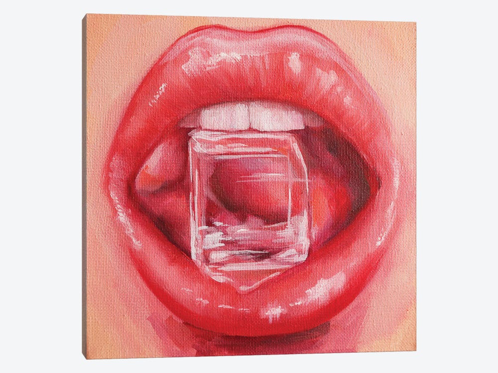 Lips And Ice by Valentina Shatokhina 1-piece Canvas Artwork