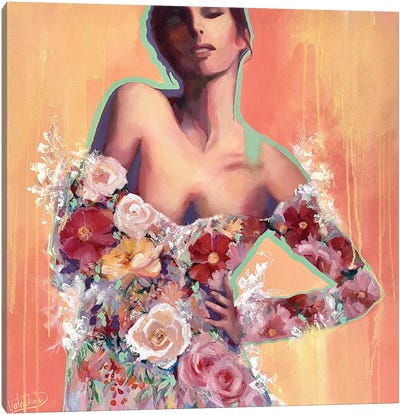 Floral Dress Canvas Art Print - Valentina Shatokhina