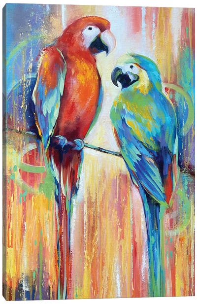 Parrots Canvas Art Print - Valentina Shatokhina