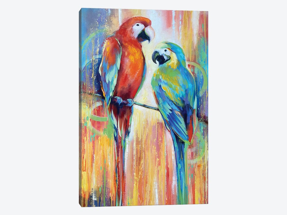 Parrots by Valentina Shatokhina 1-piece Canvas Art
