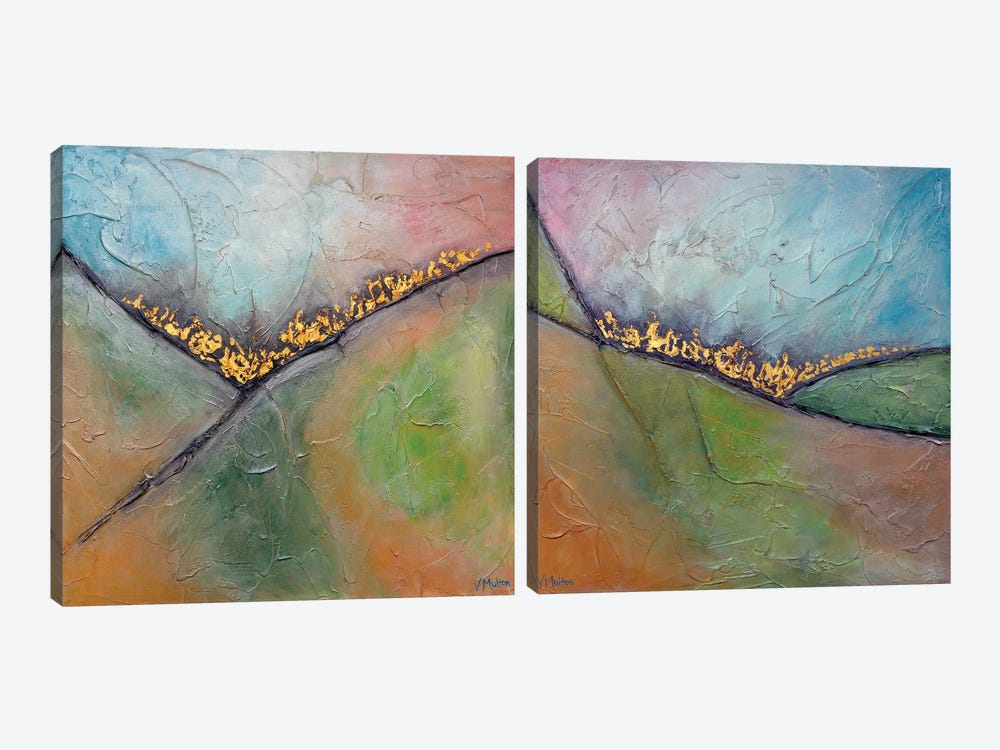 Golden Valley Diptych by Vanessa Sharp Multon 2-piece Canvas Art