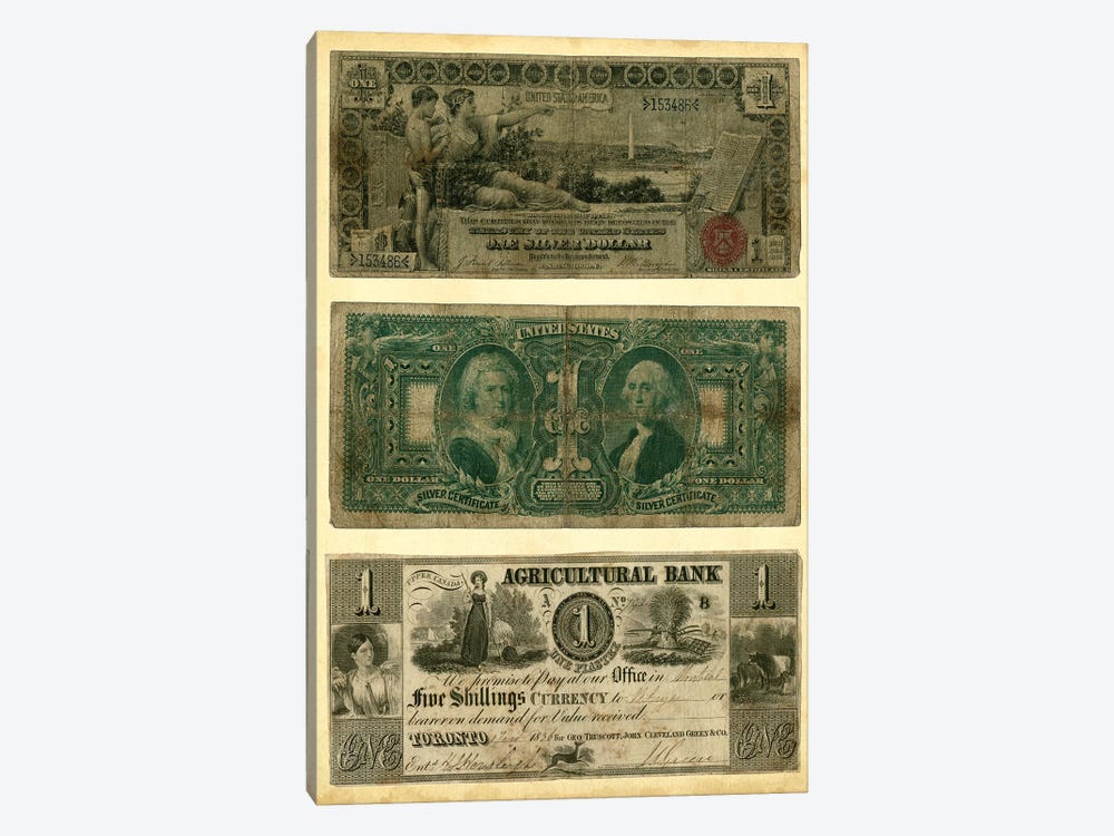 Antique Currency V 1-piece Art Print