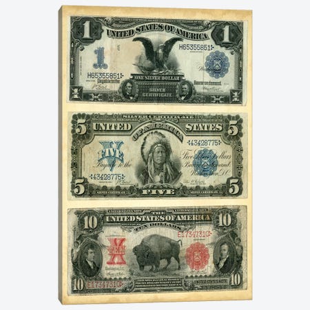 Antique Currency VI Canvas Print #VSN104} by Vision Studio Canvas Artwork