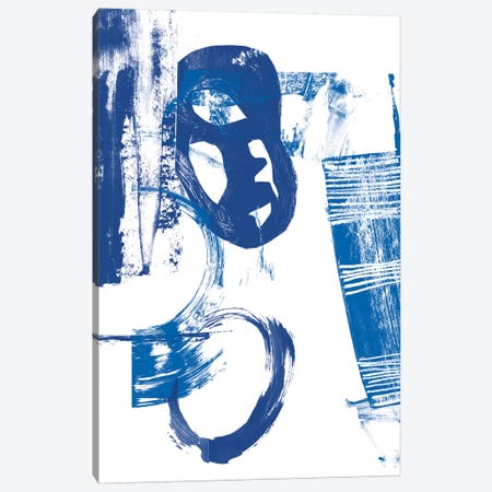 Blue Scribbles II Canvas Print #VSN140} by Vision Studio Art Print