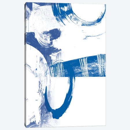 Blue Scribbles III Canvas Print #VSN141} by Vision Studio Canvas Art Print