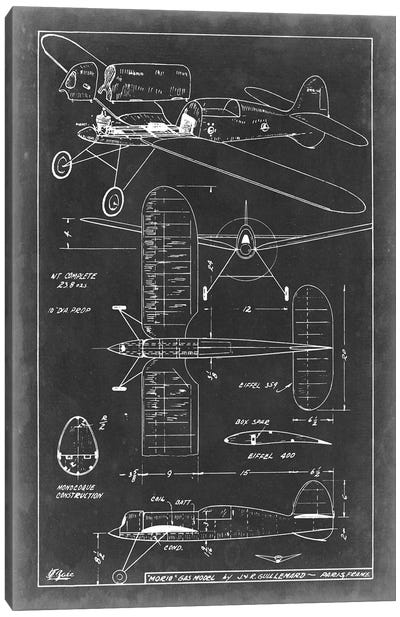 Aeronautic Blueprint II Canvas Art Print