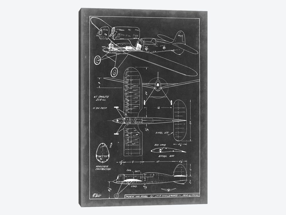 Aeronautic Blueprint II by Vision Studio 1-piece Canvas Wall Art