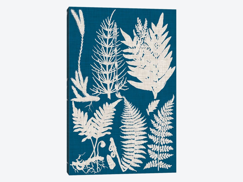 Linen & Blue Ferns II 1-piece Canvas Wall Art