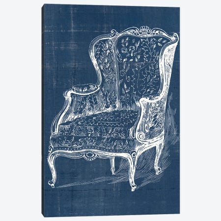 Antique Chair Blueprint III Canvas Print #VSN501} by Vision Studio Canvas Print