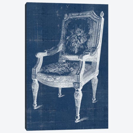 Antique Chair Blueprint IV Canvas Print #VSN502} by Vision Studio Canvas Art Print