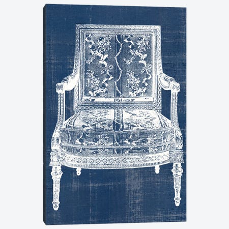 Antique Chair Blueprint VI Canvas Print #VSN504} by Vision Studio Canvas Art