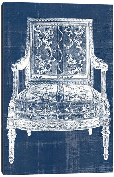 Antique Chair Blueprint VI Canvas Art Print - Household Goods Blueprints