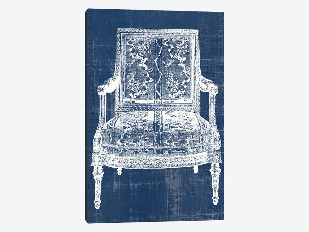 Antique Chair Blueprint VI 1-piece Canvas Art Print
